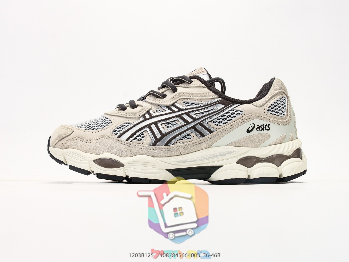 ASICS Sneaker in Creme mit sichtbarem Gel an der Ferse