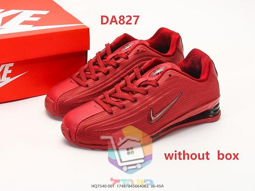 Nike Shox Laufschuhe in Rot mit schwarzen Fersensäulen 10