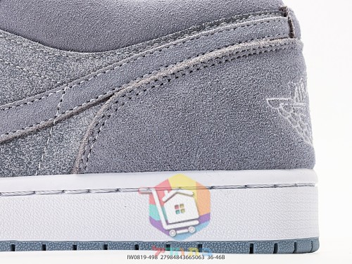 Nike Air Jordan 1 Low Sneaker in grauem Wildleder 3