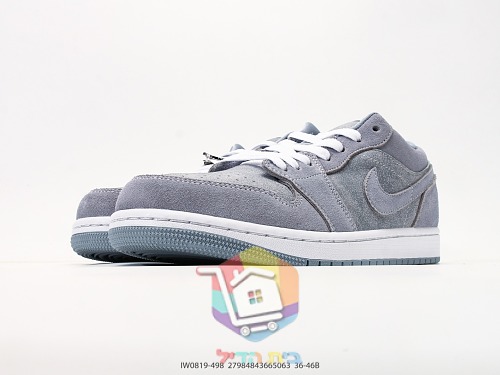 Nike Air Jordan 1 Low Sneaker in grauem Wildleder 5