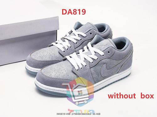 Nike Air Jordan 1 Low Sneaker in grauem Wildleder 10