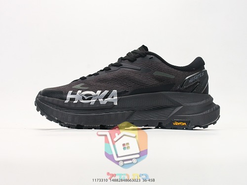 HOKA Mafate X Trailschuhe in Schwarz mit Vibram-Sohle 5