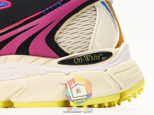 Off-White Laufschuhe mit gelber Profilsohle 2