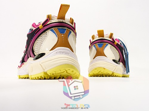 Off-White Laufschuhe mit gelber Profilsohle 3