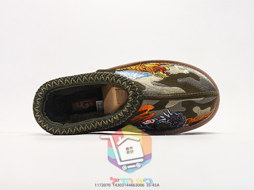 UGG Hausschuhe mit Leopardenstickerei auf Camouflage 16
