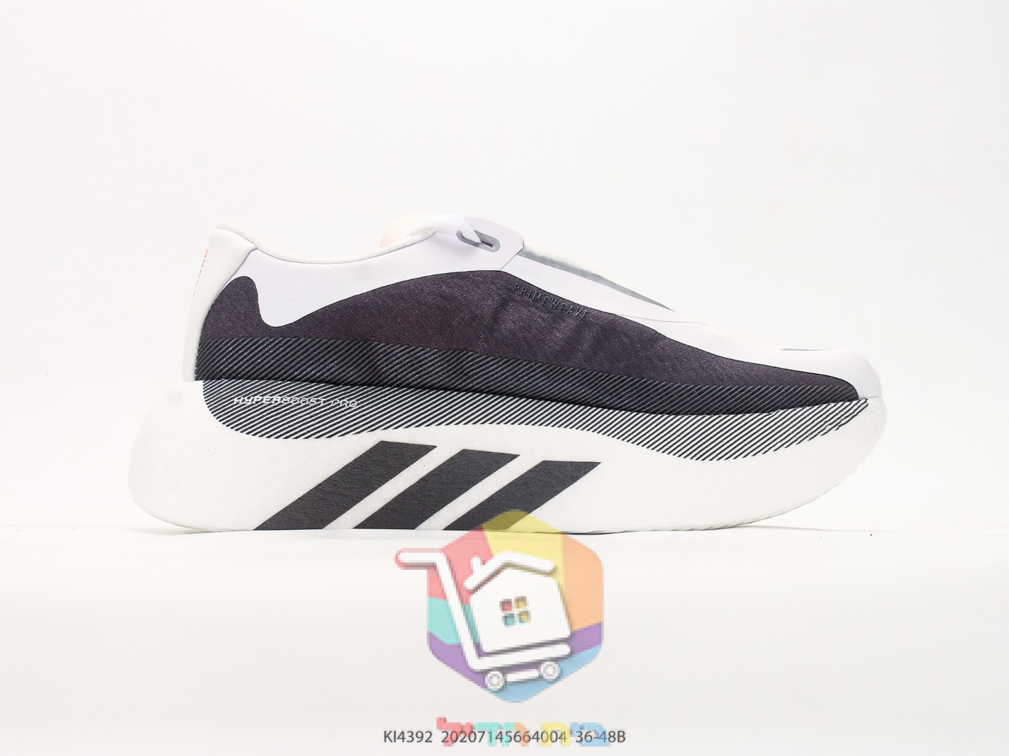 adidas Laufschuhe aus schwarzem Strick