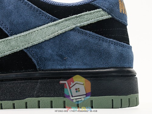 NIKE SB Dunk Low Pro Sneaker in blauem Wildleder 3