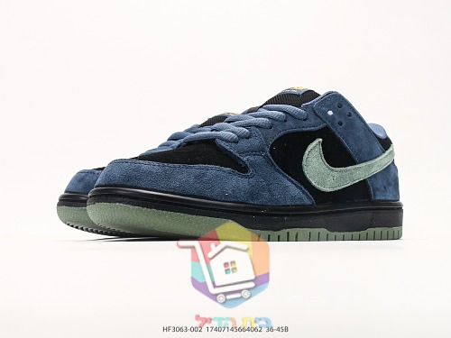 NIKE SB Dunk Low Pro Sneaker in blauem Wildleder 5