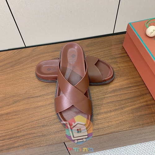 Sandalen Loro Piana Summer Walk aus Leder mit gekreuzten Riemen 5