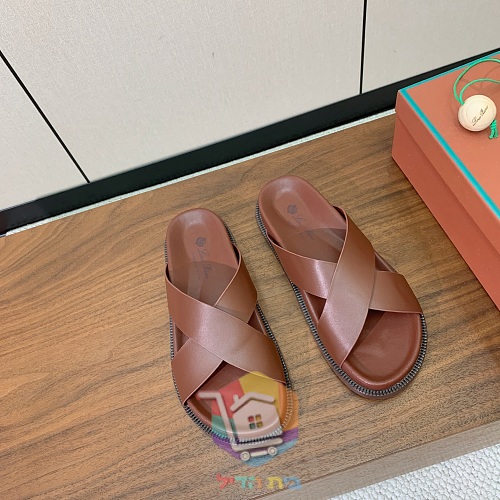 Sandalen Loro Piana Summer Walk aus Leder mit gekreuzten Riemen 6