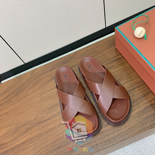Sandalen Loro Piana Summer Walk aus Leder mit gekreuzten Riemen 7