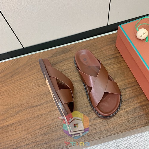 Sandalen Loro Piana Summer Walk aus Leder mit gekreuzten Riemen 8