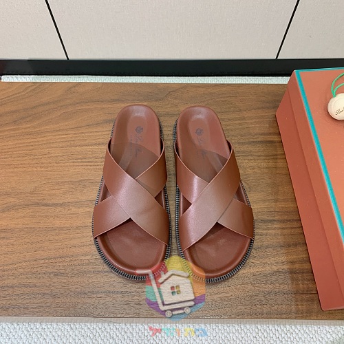 Sandalen Loro Piana Summer Walk aus Leder mit gekreuzten Riemen 9