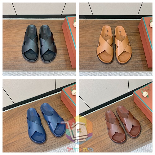 Sandalen Loro Piana Summer Walk aus Leder mit gekreuzten Riemen 36