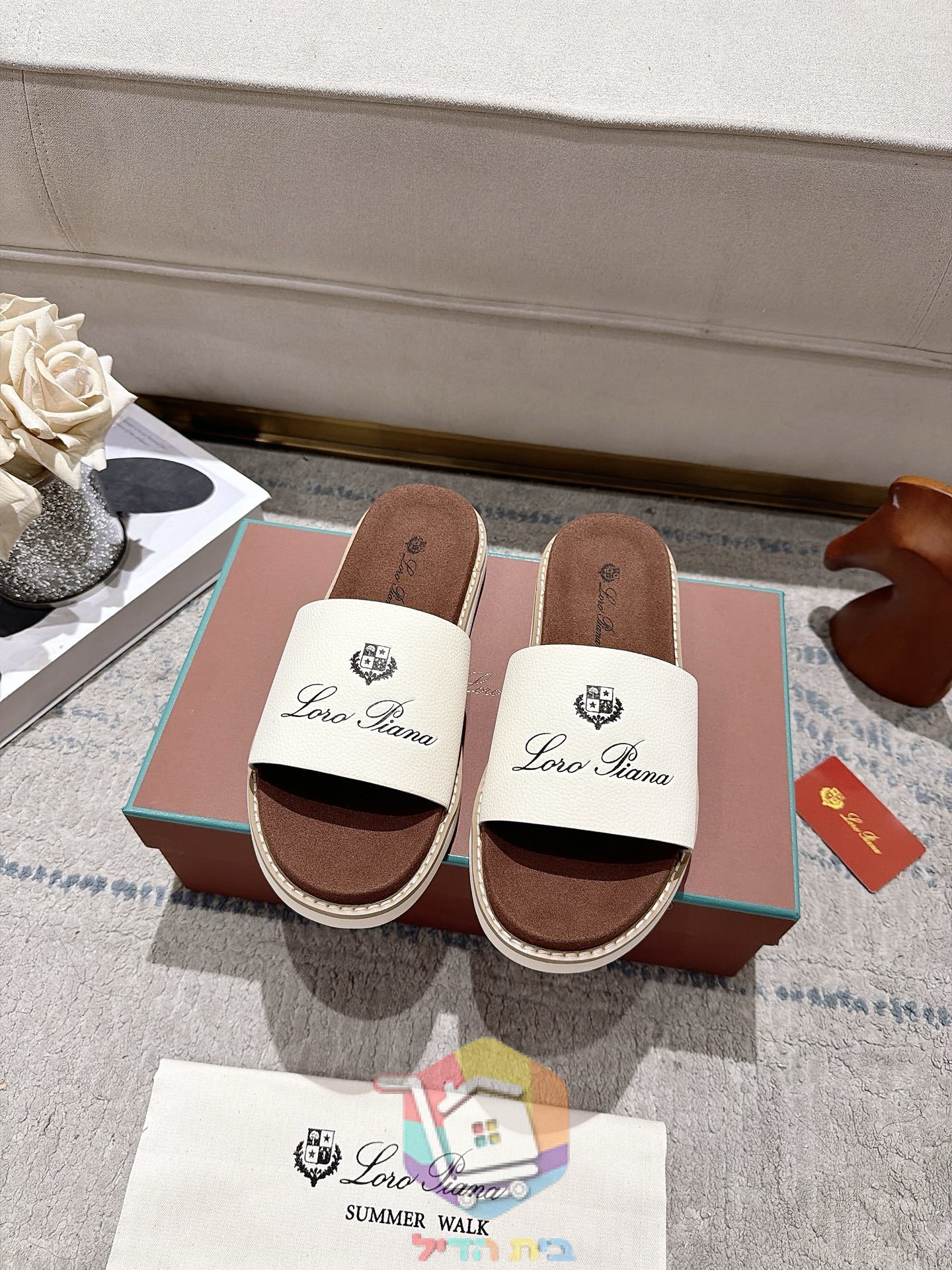 Plateau-Sandalen Loro Piana Summer Walk mit breitem Riemen