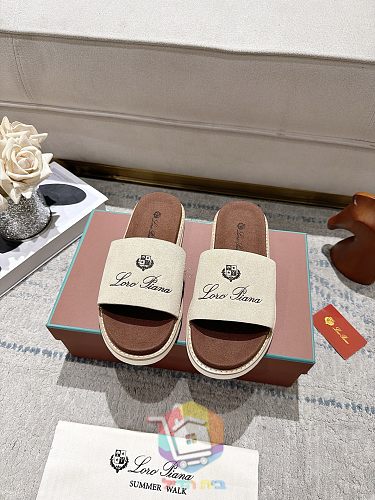 Plateau-Sandalen Loro Piana Summer Walk mit breitem Riemen 8