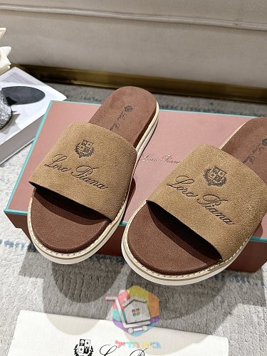 Plateau-Sandalen Loro Piana Summer Walk mit breitem Riemen 10