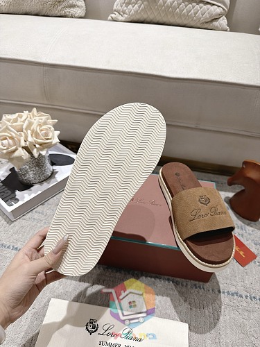 Plateau-Sandalen Loro Piana Summer Walk mit breitem Riemen 11