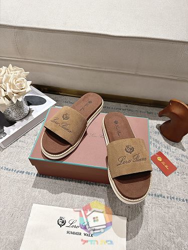 Plateau-Sandalen Loro Piana Summer Walk mit breitem Riemen 12