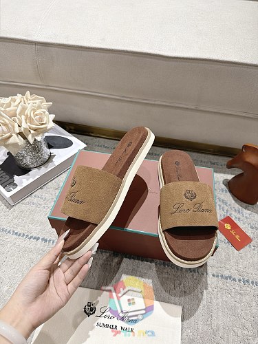 Plateau-Sandalen Loro Piana Summer Walk mit breitem Riemen 15