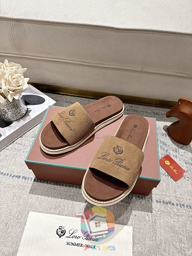 Plateau-Sandalen Loro Piana Summer Walk mit breitem Riemen 17
