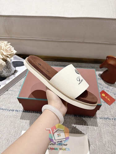 Plateau-Sandalen Loro Piana Summer Walk mit breitem Riemen 23