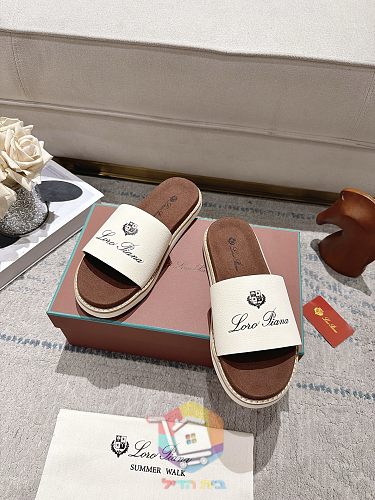 Plateau-Sandalen Loro Piana Summer Walk mit breitem Riemen 25