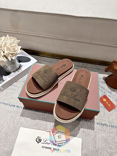 Plateau-Sandalen Loro Piana Summer Walk mit breitem Riemen 34