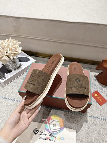 Plateau-Sandalen Loro Piana Summer Walk mit breitem Riemen 35