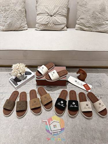 Plateau-Sandalen Loro Piana Summer Walk mit breitem Riemen 36