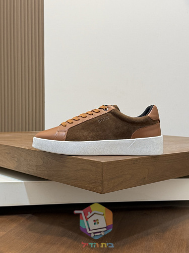 Sneaker BOSS aus Wildleder und Leder