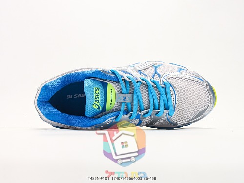 ASICS GEL-Nimbus 16 Laufschuhe in Weiß und Blau 6