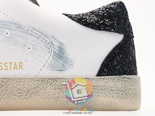Golden Goose Super-Star Sneaker mit goldenem Glitzerstern 2