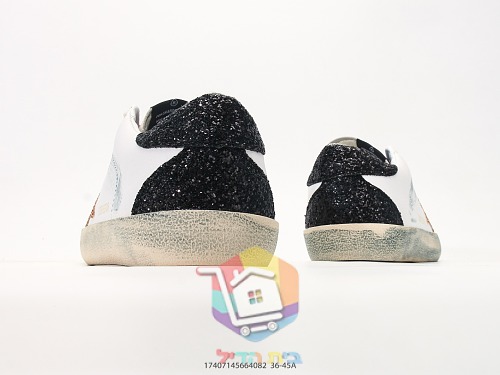 Golden Goose Super-Star Sneaker mit goldenem Glitzerstern 3