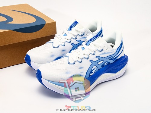 ASICS Laufschuhe mit blauem Spritzer-Print 9
