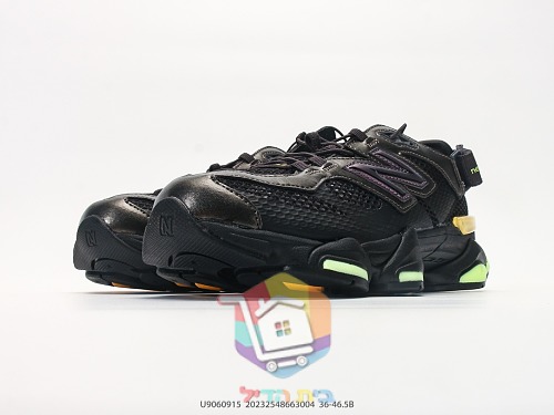 Sneaker New Balance 9060 in Schwarz mit lila Logo 5