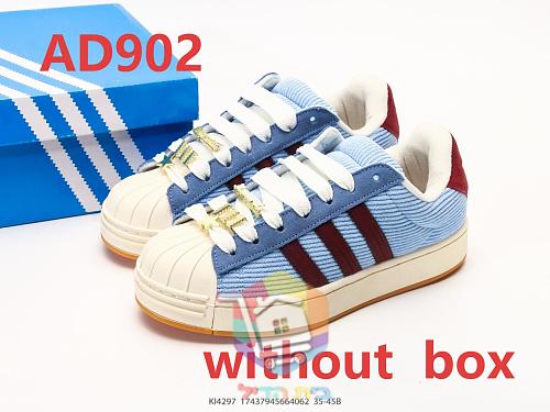 Sneaker adidas Superstar aus Cord in Hellblau und Bordeaux 11