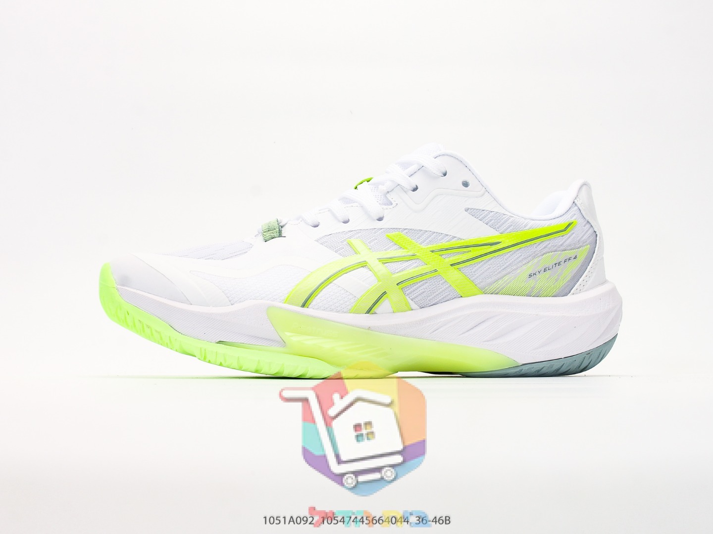 Tennisschuhe ASICS in Weiß mit Neon-Details