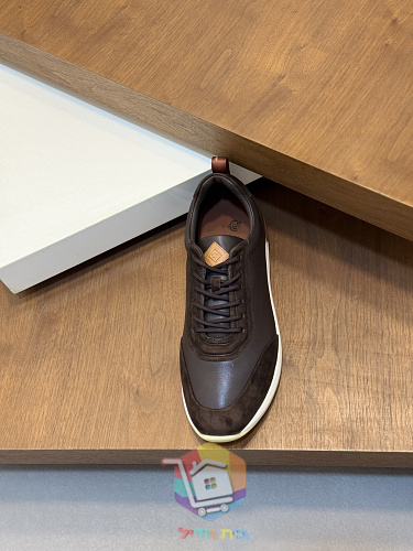 Loro Piana Flexy Walk Schuhe aus Leder und Wildleder 12