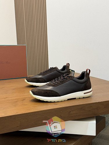 Loro Piana Flexy Walk Schuhe aus Leder und Wildleder 34