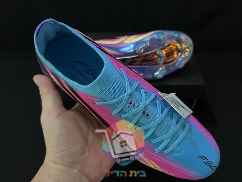 נעלי כדורגל adidas F50 Elite, תכלת וורוד 4