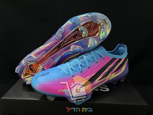 נעלי כדורגל adidas F50 Elite, תכלת וורוד 6