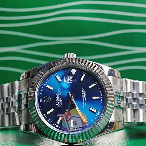 Rolex Datejust Uhr mit blauem Zifferblatt, 41 mm 7