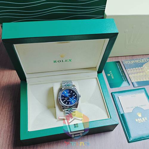 Rolex Datejust Uhr mit blauem Zifferblatt, 41 mm 8
