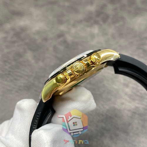 Rolex Daytona Uhr in Goldton mit Kautschukarmband, 40 mm 5