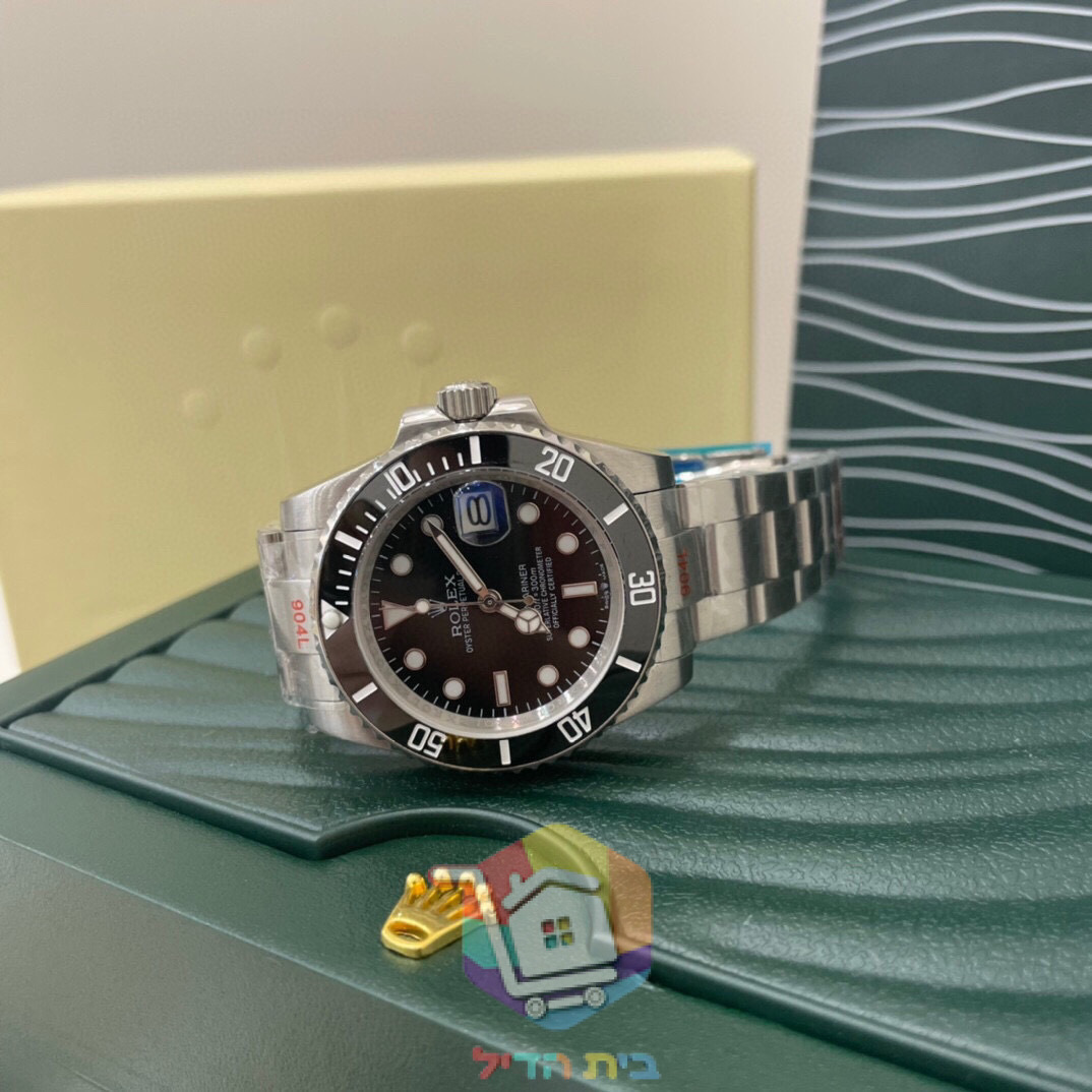Rolex Submariner Uhr mit schwarzem Zifferblatt, 40 mm