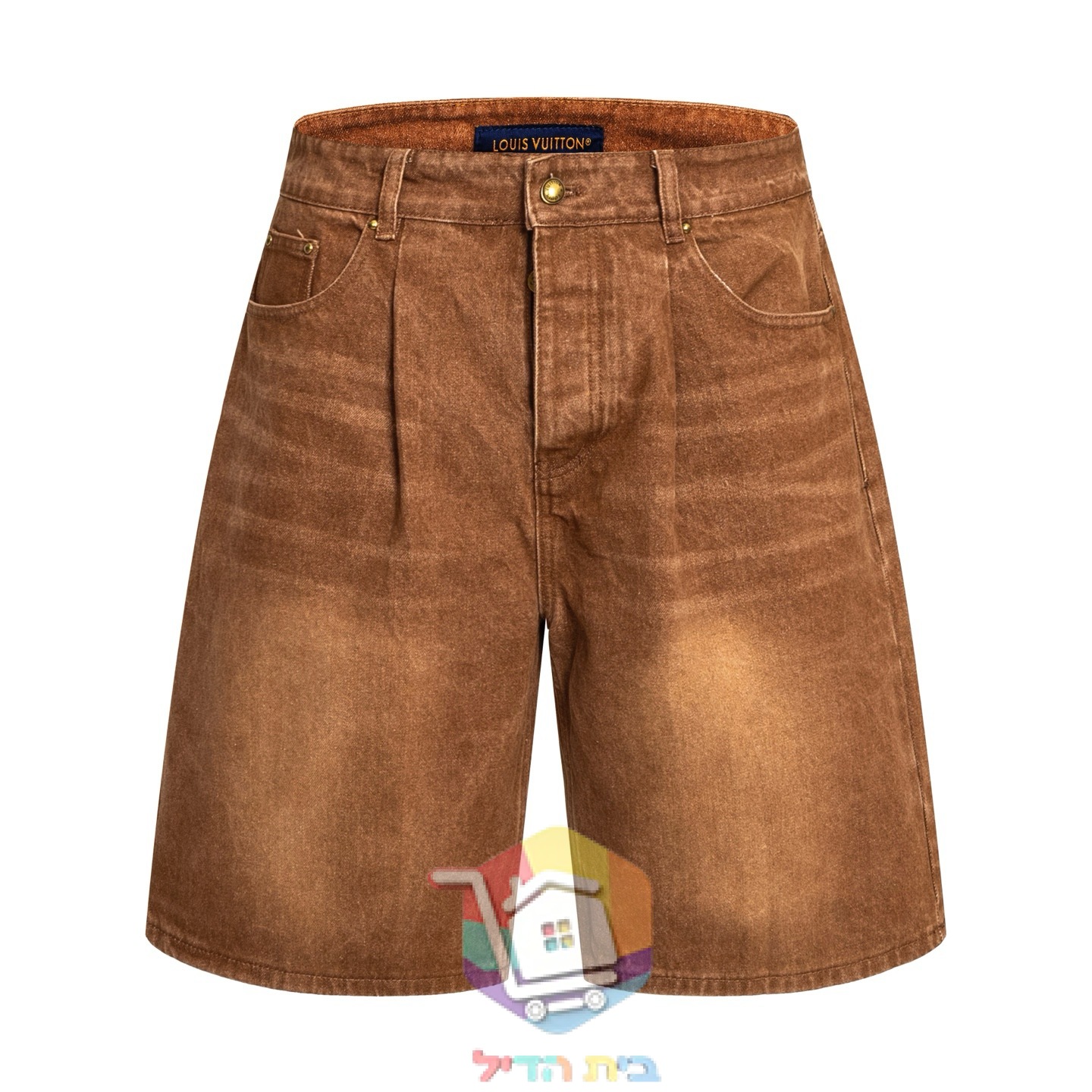 Jeansshorts Louis Vuitton in Braun