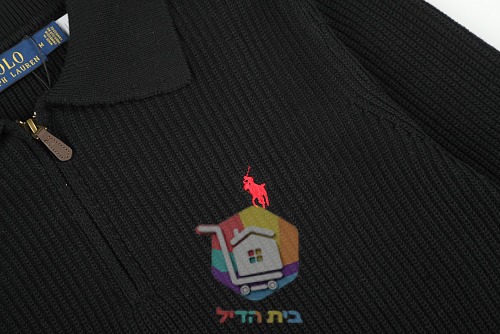 סוודר Polo Ralph Lauren וופל עם צווארון פולו ורוכסן, שישה גוונים 5