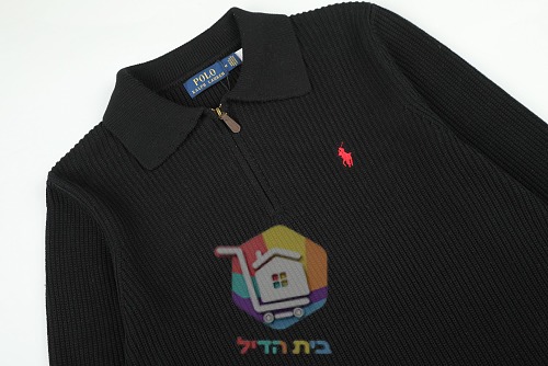 סוודר Polo Ralph Lauren וופל עם צווארון פולו ורוכסן, שישה גוונים 6