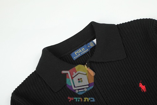 סוודר Polo Ralph Lauren וופל עם צווארון פולו ורוכסן, שישה גוונים 7